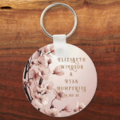 Blüten der Liebe" Einladung zur Hochzeit Schlüsselanhänger (Vorderseite)