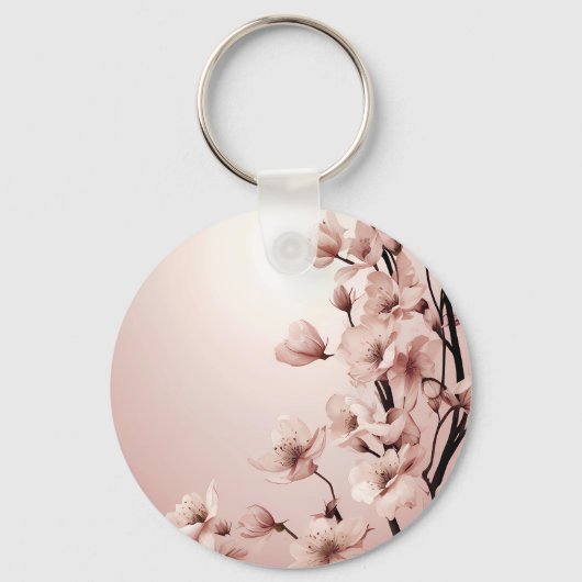 Blüten der Liebe" Einladung zur Hochzeit Schlüsselanhänger (Rückseite)