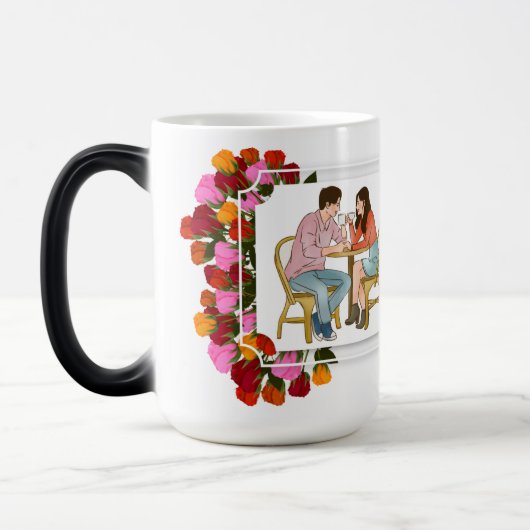 Blüten der Liebe - Tasse zum Jahrestag (Links)