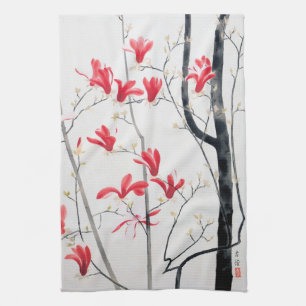 Blüten der Magnolienbaume, Kobayashi Kokei Geschirrtuch