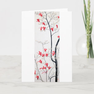 Blüten der Magnolienbaume, Kobayashi Kokei Karte