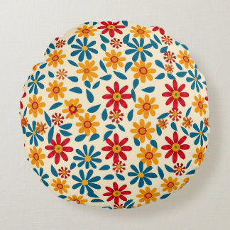 Blüten des Joy Round Pillow Rundes Kissen