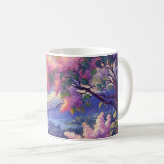 "Blüten des verzauberten Abends" Kaffeetasse (VorderseiteRechts)