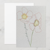 Blüten Einladung (Vorne/Hinten)