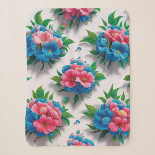 Blüten-Eleganz: Ein Chic Floralmuster Sherpadecke