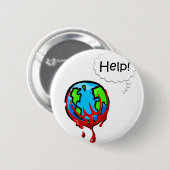 Bluten-Erde 2 Button (Vorne & Hinten)