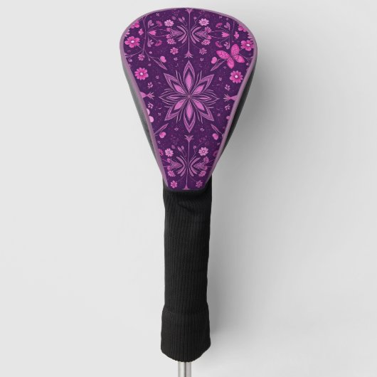 Blüten-Fairycore-Muster Golf Headcover (Vorderseite)