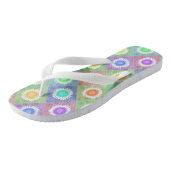 Blüten Flip Flops Badesandalen (Schrägansicht)
