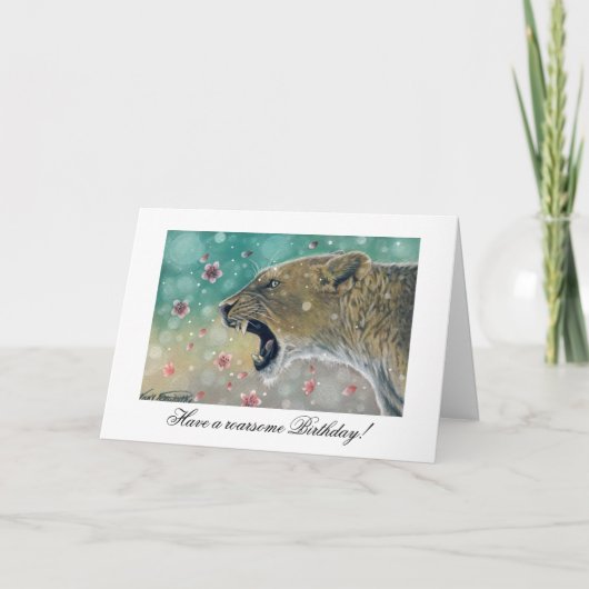 Blüten Geburtskarte Karte (Vorderseite)