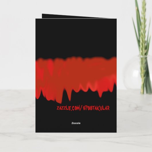 Bluten Gehirn-Gruß Karte (Rückseite)