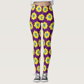 Blüten Gelbe Blüten Leggings (Vorderseite)