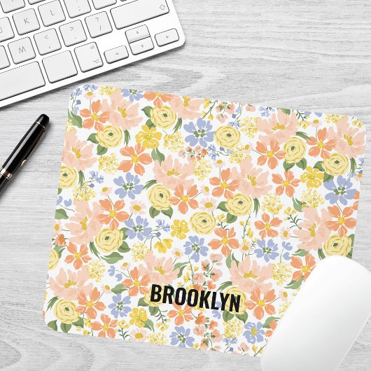 Blüten Gelbe Pfirsich Mousepad