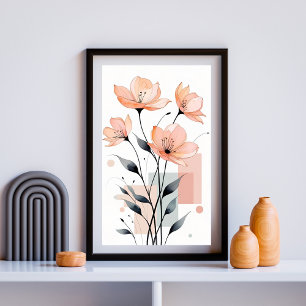 Blüten & Geometrie Poster