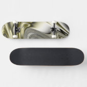 Blüten-goldenes Fraktal Skateboard (Horizontal)