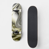 Blüten-goldenes Fraktal Skateboard (Vorderseite)