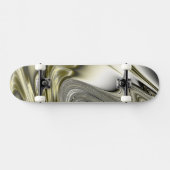 Blüten-goldenes Fraktal Skateboard (Horizontal)