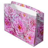 Blüten Große Geschenktasche Geschenktüte (Rückseite Schrägansicht)