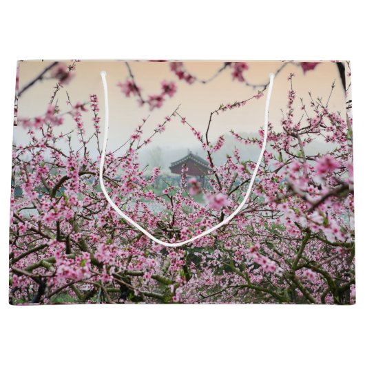 Blüten Große Geschenktasche Geschenktüte (Vorderseite)