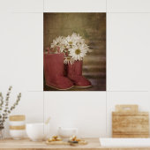 Blüten im Boot Poster (Küche)