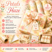 Blüten im Dunst Geschenkpapier Set
