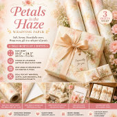 Blüten im Dunst Geschenkpapier Set