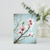 Blüten im Frühling Postkarte (Stehend Vorderseite)