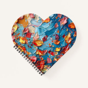 Blüten in Bewegung – Expressive abstrakte Blumenku Notizblock