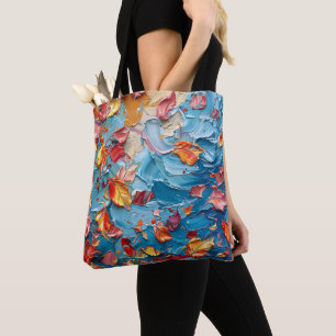 Blüten in Bewegung – Expressive abstrakte Blumenku Tasche