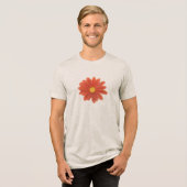 Blüten in Bewegung – Lebendige Blumengrafik Tri-Blend Shirt (Vorderseite voll)