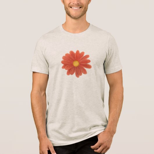 Blüten in Bewegung – Lebendige Blumengrafik Tri-Blend Shirt (Vorderseite)