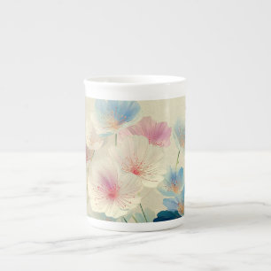 Blüten in Blüte – Sanfte Pastell-Botanik-Kunst #1 Porzellantasse