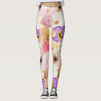 Blüten in Harmonie: Eine Symphonie von Farben Leggings