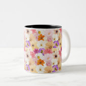 Blüten in Harmonie: Eine Symphonie von Farben Zweifarbige Tasse (VorderseiteRechts)