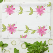 Blüten in Rosa Küchentuch (Gefaltet)