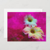 Blüten in Rosa Postkarte (Vorne/Hinten)