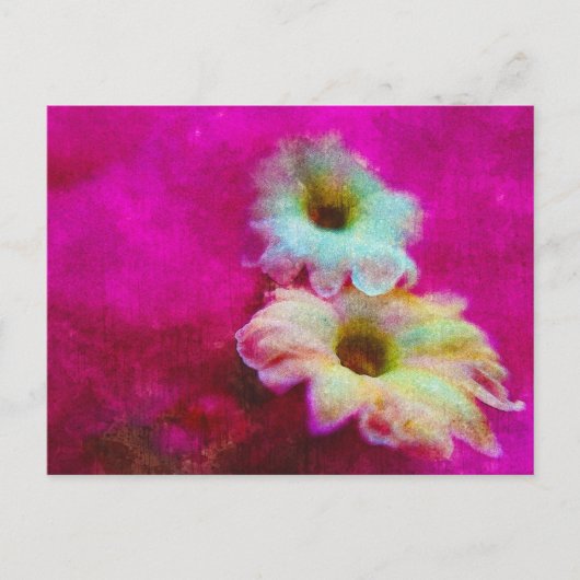 Blüten in Rosa Postkarte (Vorderseite)