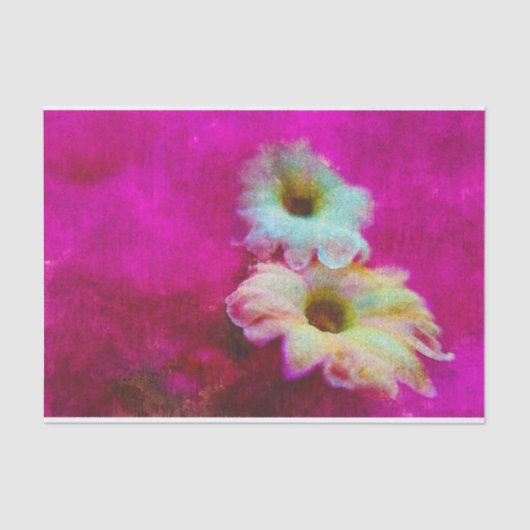 Blüten in Rosa Seidenpapier (Vorderseite)