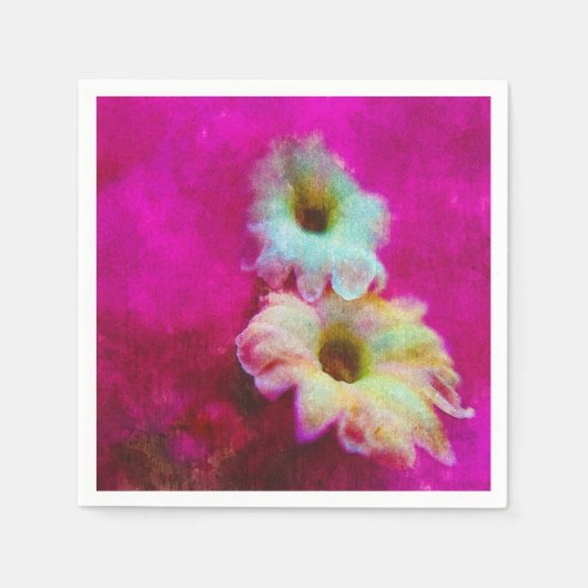 Blüten in Rosa Serviette (Vorderseite)