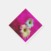 Blüten in Rosa Serviette (Ecke)