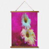 Blüten in Rosa Wandteppich Mit Holzrahmen (Vorderseite)