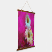 Blüten in Rosa Wandteppich Mit Holzrahmen (Gewinkelt)