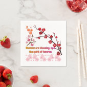 Blüten in rosaroter Harmonie Serviette (Beispiel)