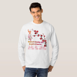 Blüten in rosaroter Harmonie weiß T-Shirt