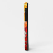 Blüten in Schwarz und Orange Case-Mate iPhone Hülle (Hinten/Links)