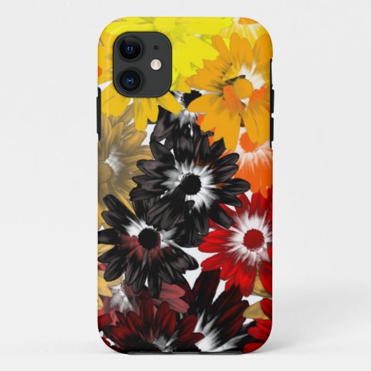 Blüten in Schwarz und Orange Case-Mate iPhone Hülle (Rückseite)