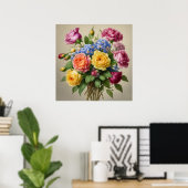Blüten in Vollblut Poster (Heimbüro)