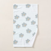 Blüten in Weiß Badhandtuch Set (Handtuch)