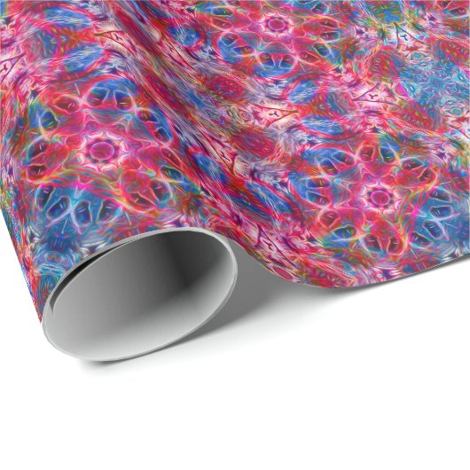 Blüten-Kaleidoskop Geschenkpapier (Rolleneckpunkt)