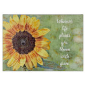 Blüten mit Grauglasschneider Schneidebrett (Vorderseite)