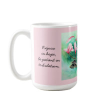 Blüten mit Schmetterlingen, mit Verse Römern 12:12